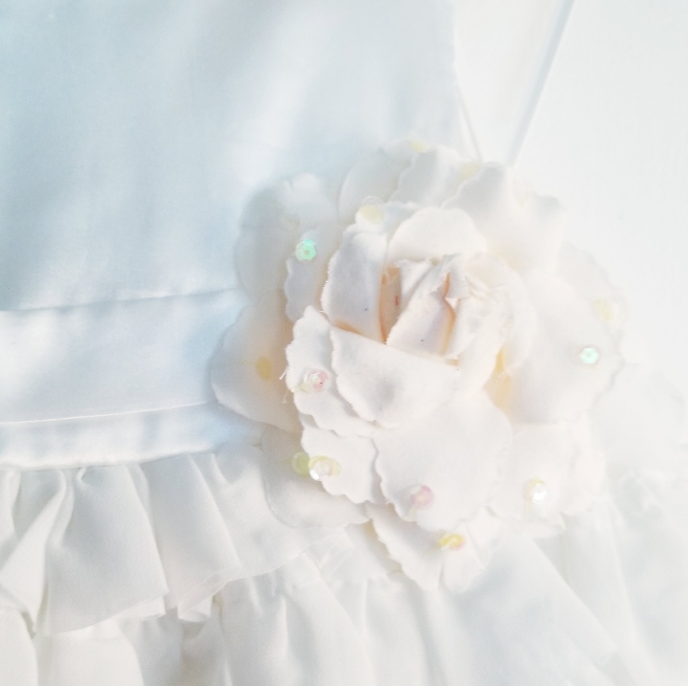 NEW Baby Beri White Ruffle Flower Formal Dress Size 3/6M - Picture 5 of 11